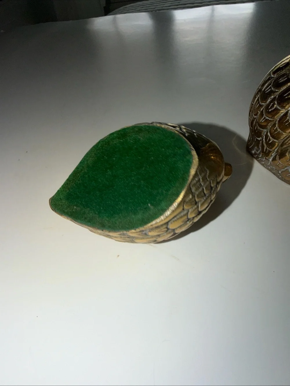 Vintage Brass Quail Partridge Birds Figurines Mid Century Korea Set of 2